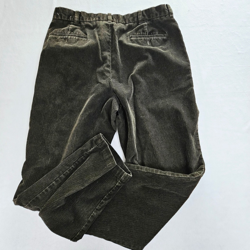 Brooks Brothers Mens Olive Green Corduroy Pants 36x30 Straight Leg Cotton Blend - Picture 7 of 8